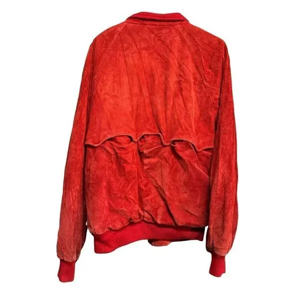 Vintage Roughcut red suede leather jacket men’s size medium - Picture 6 of 8